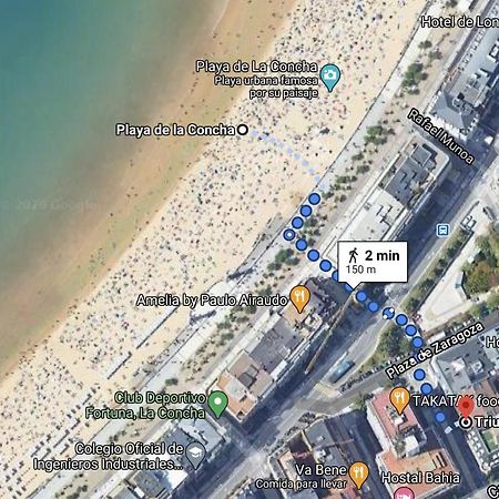Apartamento Amplio Y Central A Pie De Playa La Concha 圣塞瓦斯蒂安 外观 照片