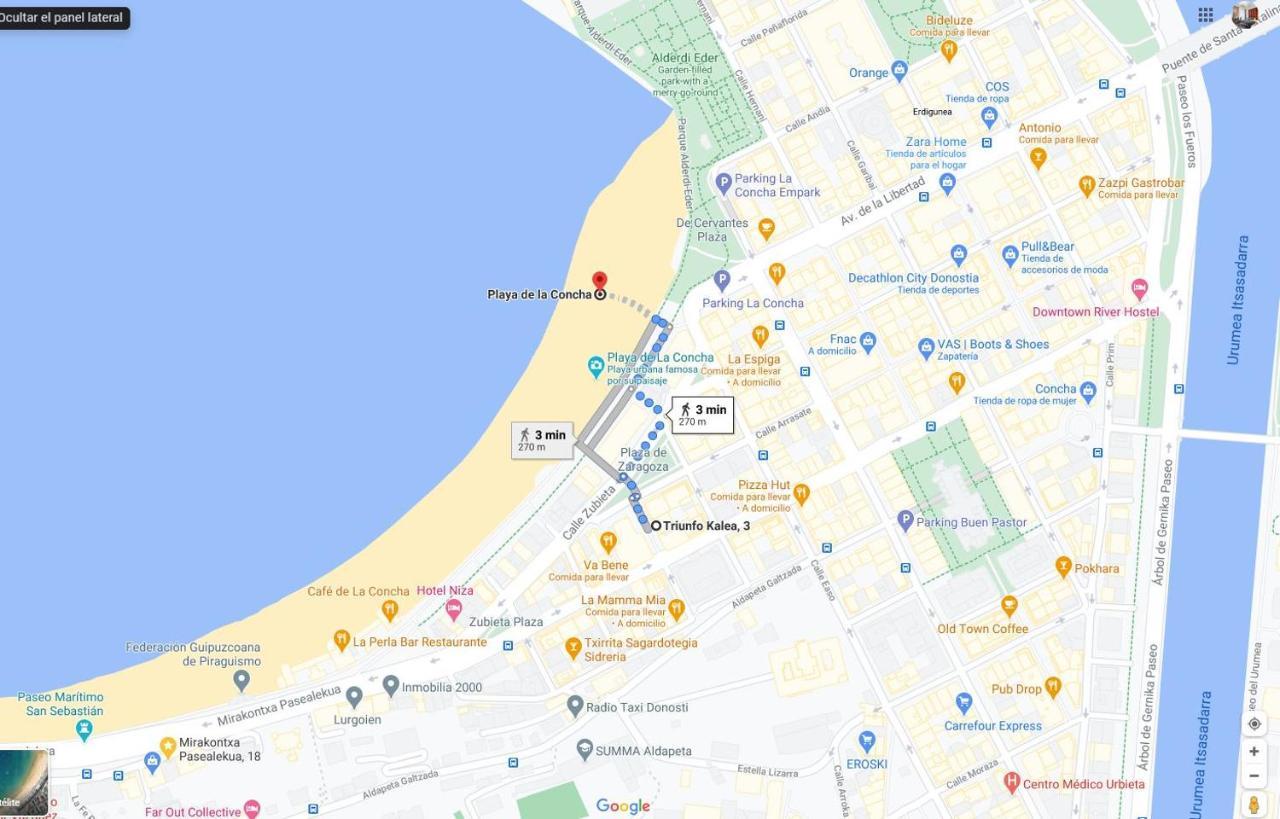 Apartamento Amplio Y Central A Pie De Playa La Concha 圣塞瓦斯蒂安 外观 照片